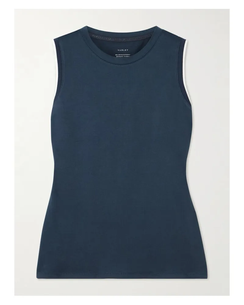 Varley Arton Tanktop Aus Stretch-jersey - Blau Blau