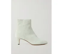 Deone Ankle Boots Aus Veloursleder - Ecru