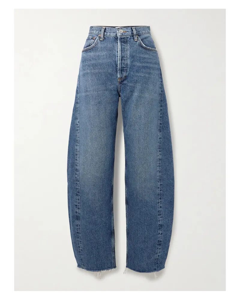 AGOLDE Net Sustain Luna Verkürzte Hoch Sitzende Jeans aus Bio-denim Blau