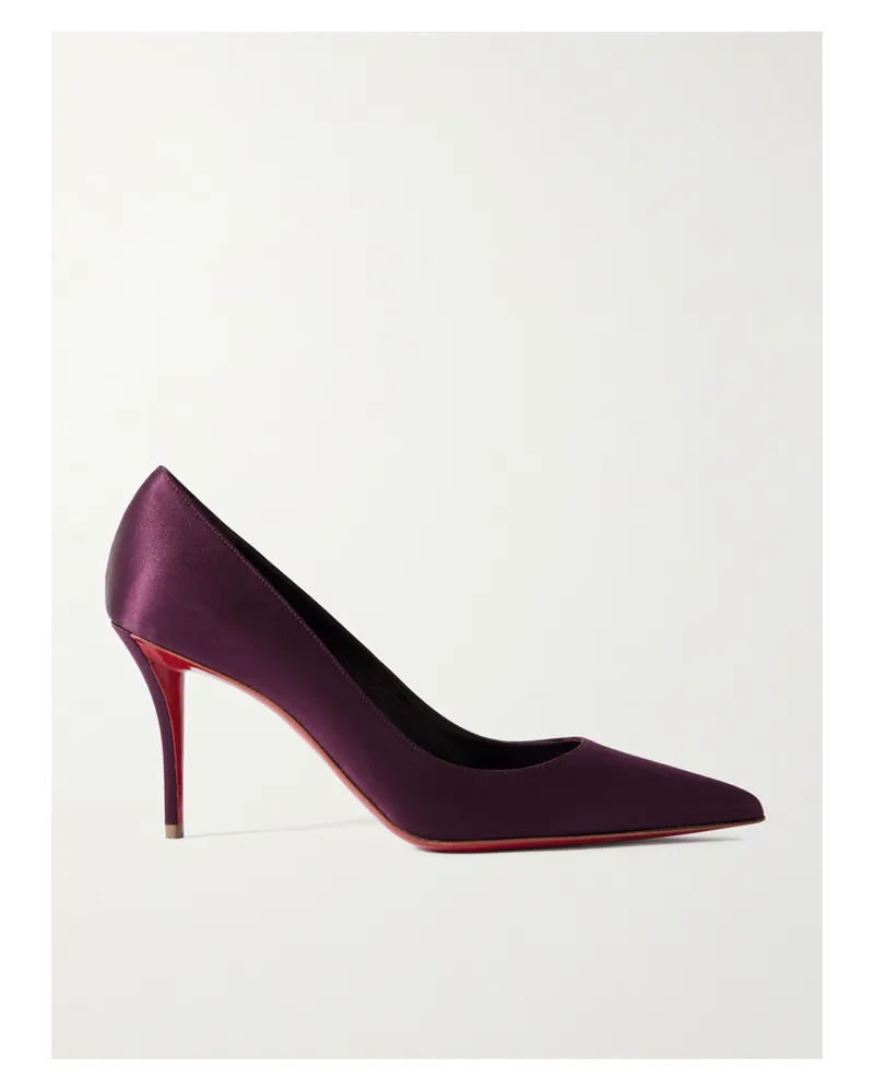 Christian Louboutin Apostropha 80 Satin Pumps - Purple Purple