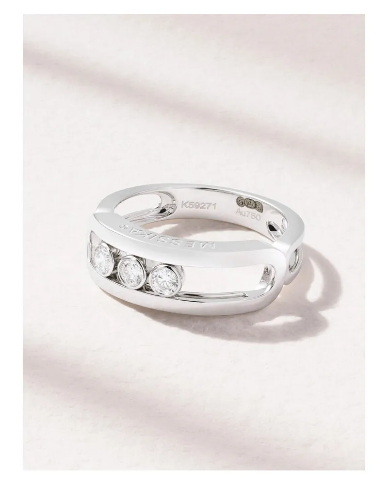 Messika Move Classique Ring Aus 18 Karat Weißgold Mit Diamanten - Silber Silber