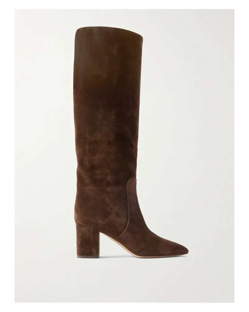 Paris Texas Anja Kniehohe Stiefel Aus Veloursleder - Braun Braun