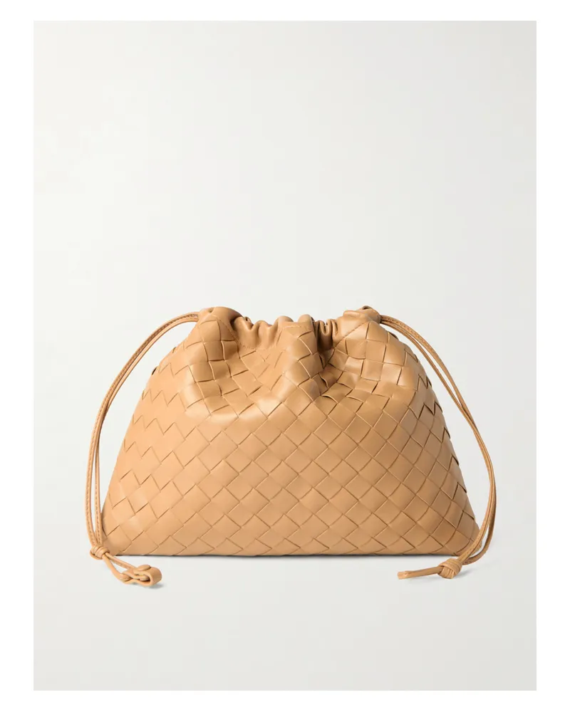 Bottega Veneta Intrecciato Leather Pouch - Neutrals Neutrals