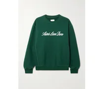 Sweatshirt Aus Baumwoll-jersey Mit Print - Grün
