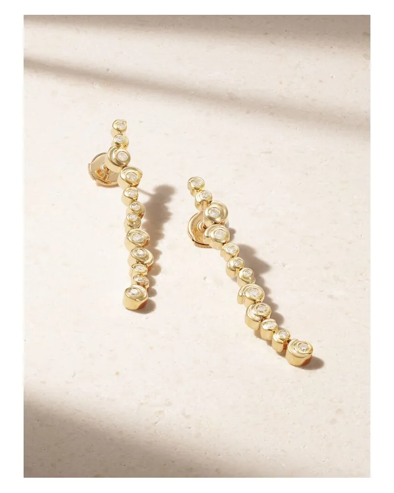 Yvonne Léon Longue Escargot Ohrringe Aus 9 Karat Gold Mit Diamanten Gold