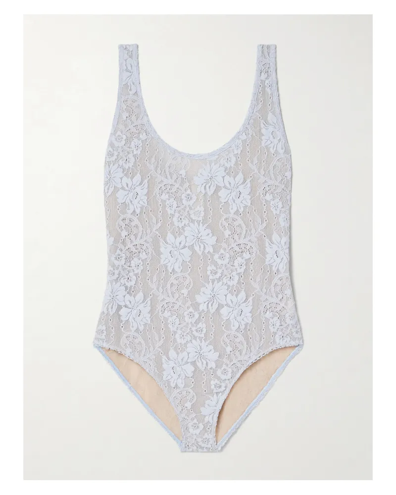 Zimmermann Body Aus Stretch-spitze - Blau Blau