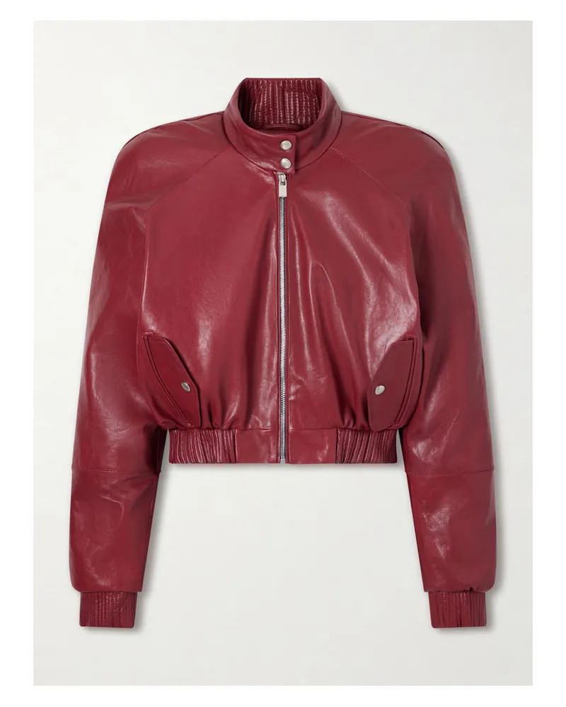 Magda Butrym Jacke Aus Glanzleder - Rot Rot