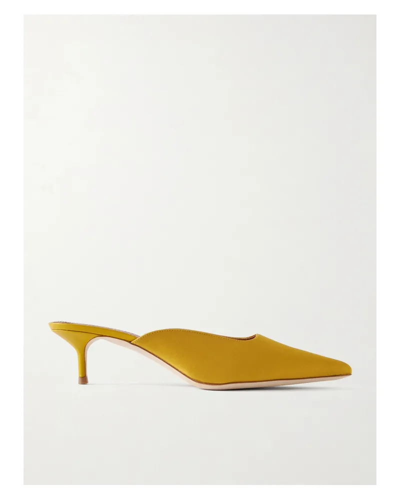 STAUD Sebastian Mules Aus Satin - Gold Gold