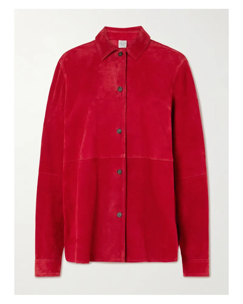 Totême Hemdjacke Aus Veloursleder - Rot Rot