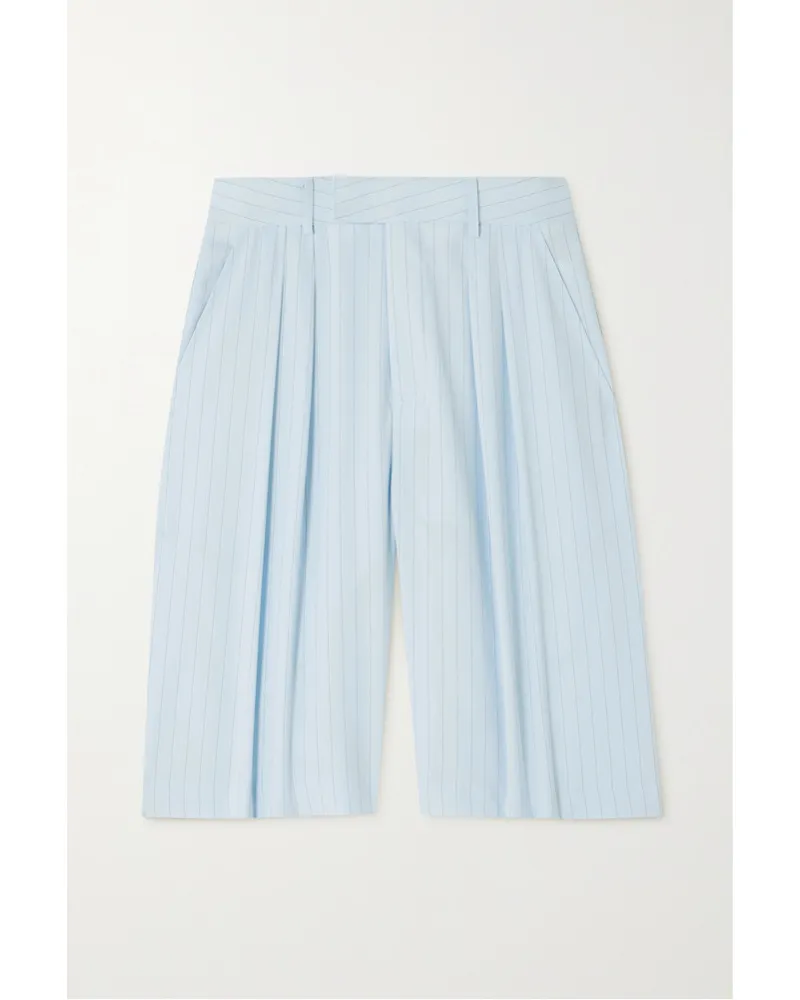 FRANKIE Shop Vivian Shorts aus Crêpe De Chine Blau