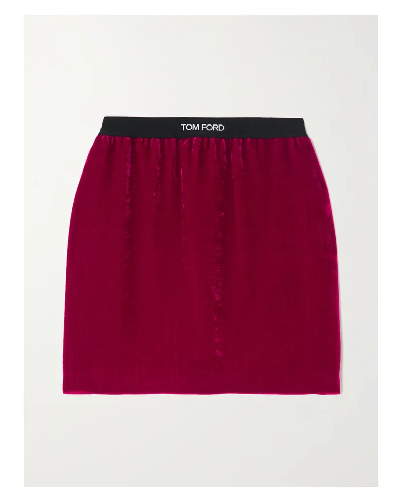 Tom Ford Minirock Aus Samt - Pink Pink