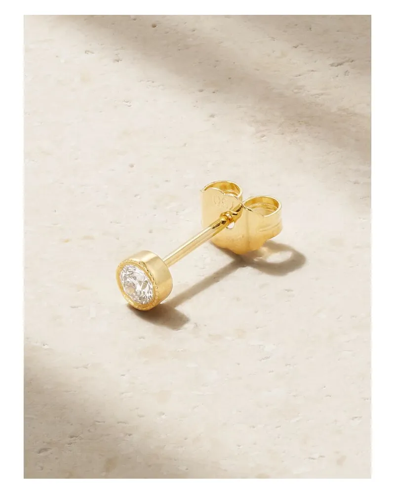 Maria Tash Scalloped 2,5 Mm Ohrstecker Aus 18 Karat Gold Mit Diamant Gold