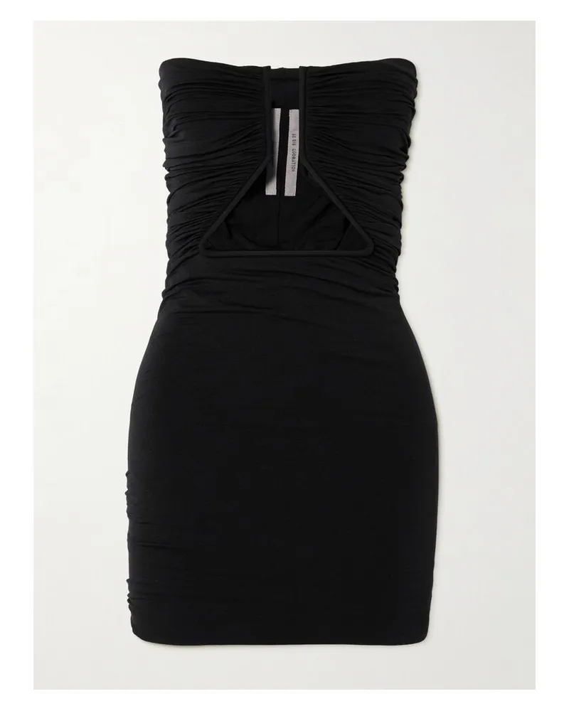 Rick Owens Minikleid Aus Stretch-jersey Mit Cut-out - Schwarz Schwarz