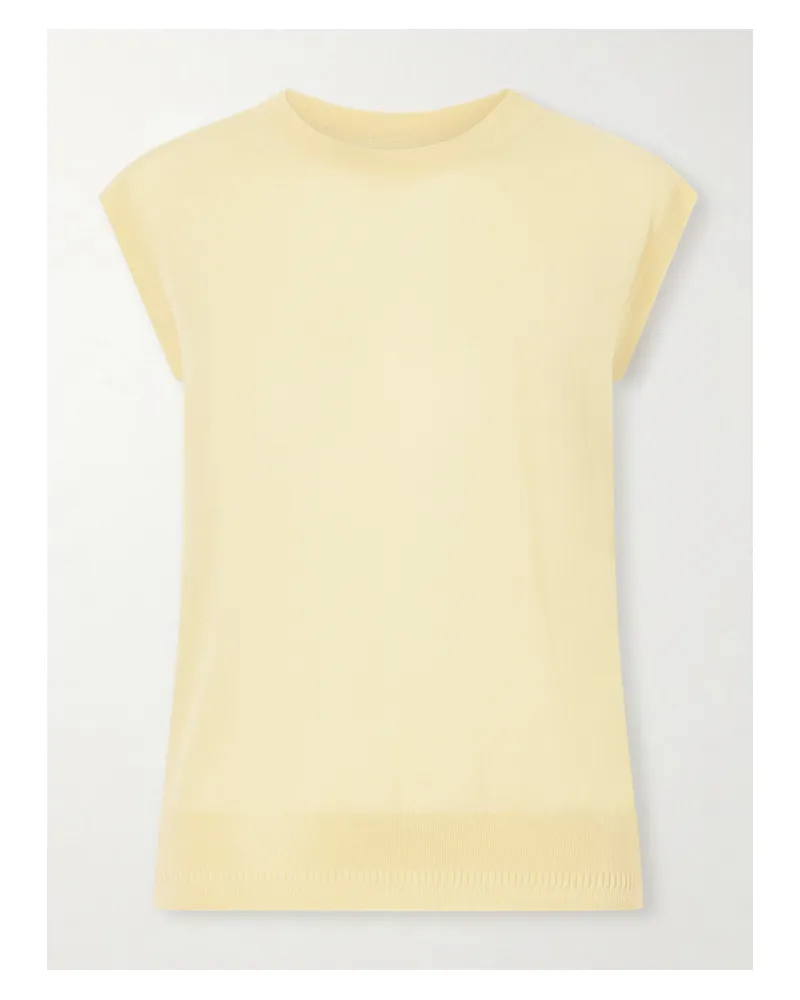 Another Tomorrow Tanktop Aus Wolle - Gelb Gelb
