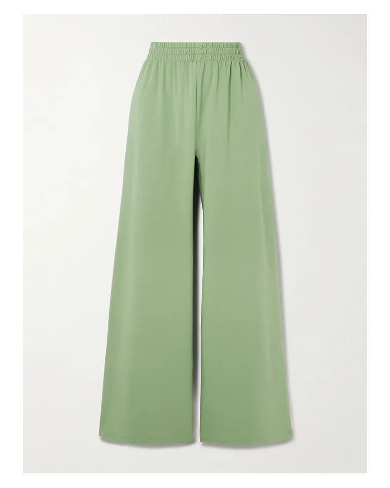 Norma Kamali Elephant Hose Mit Weitem Bein Aus Stretch-baumwoll-jersey - Grün Grün
