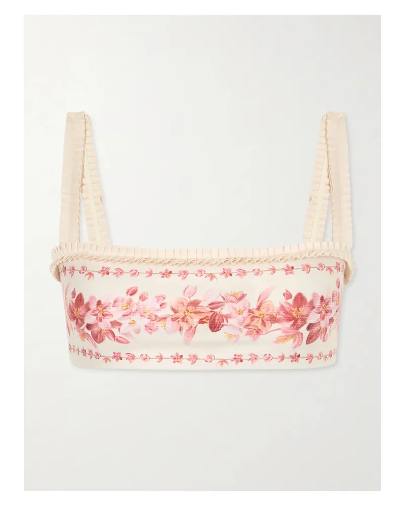 AGUA BENDITA Lavanda Cauca Floral-print Cotton And Silk-blend Pareo - Pink Pink