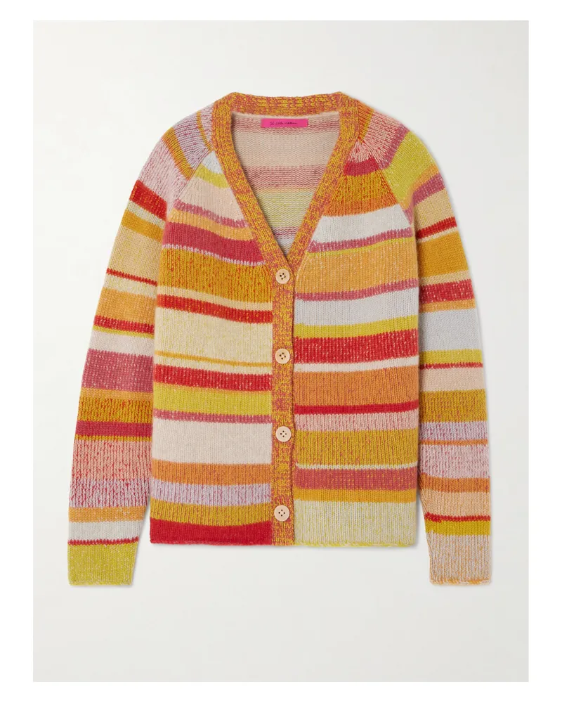 The Elder Statesman Gestreifter Cardigan Aus Kaschmir - Mehrfarbig Mehrfarbig