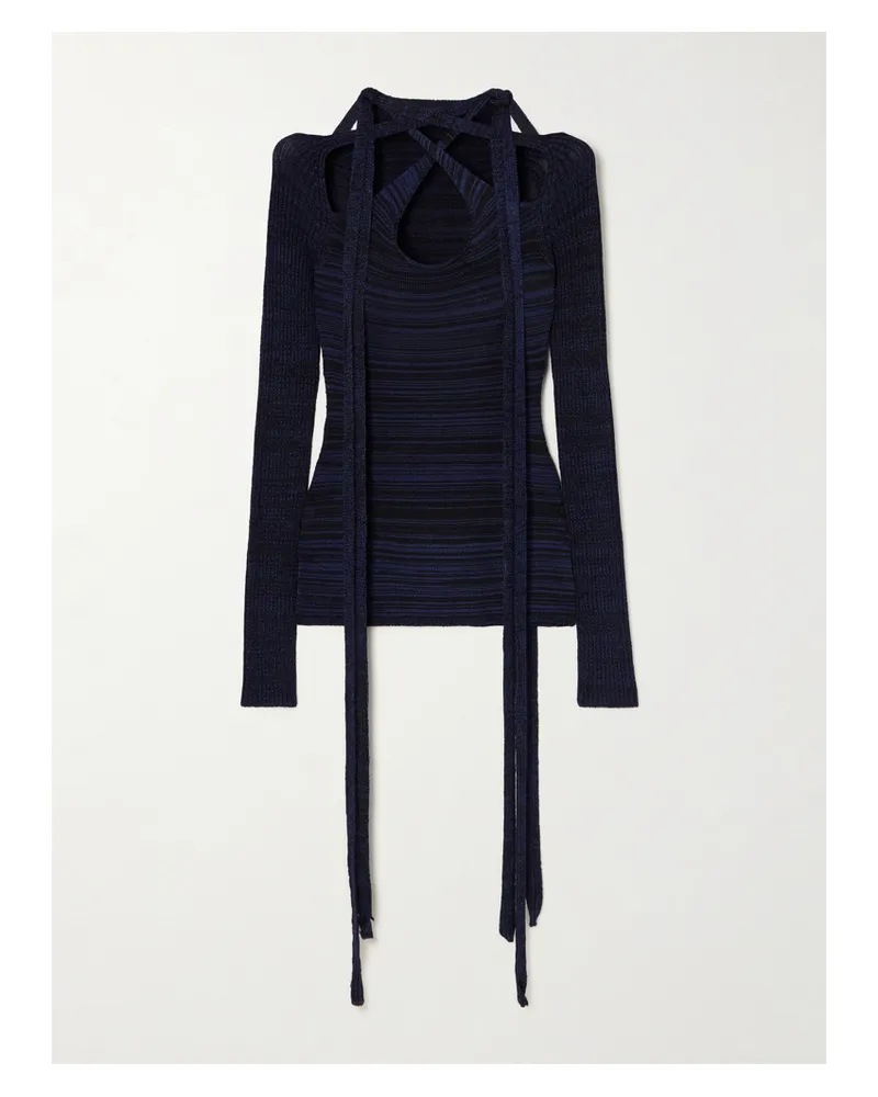 Y/PROJECT Oberteil Aus Stretch-strick In Space-dye-färbung Zum Binden - Blau Blau