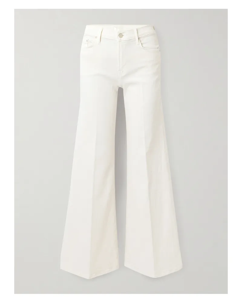 Mother Net Sustain Twister Skimp Halbhohe Jeans Mit Weitem Bein - Creme Creme