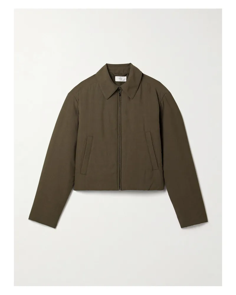 The Row Nerys Padded Woven Jacket - Green Green