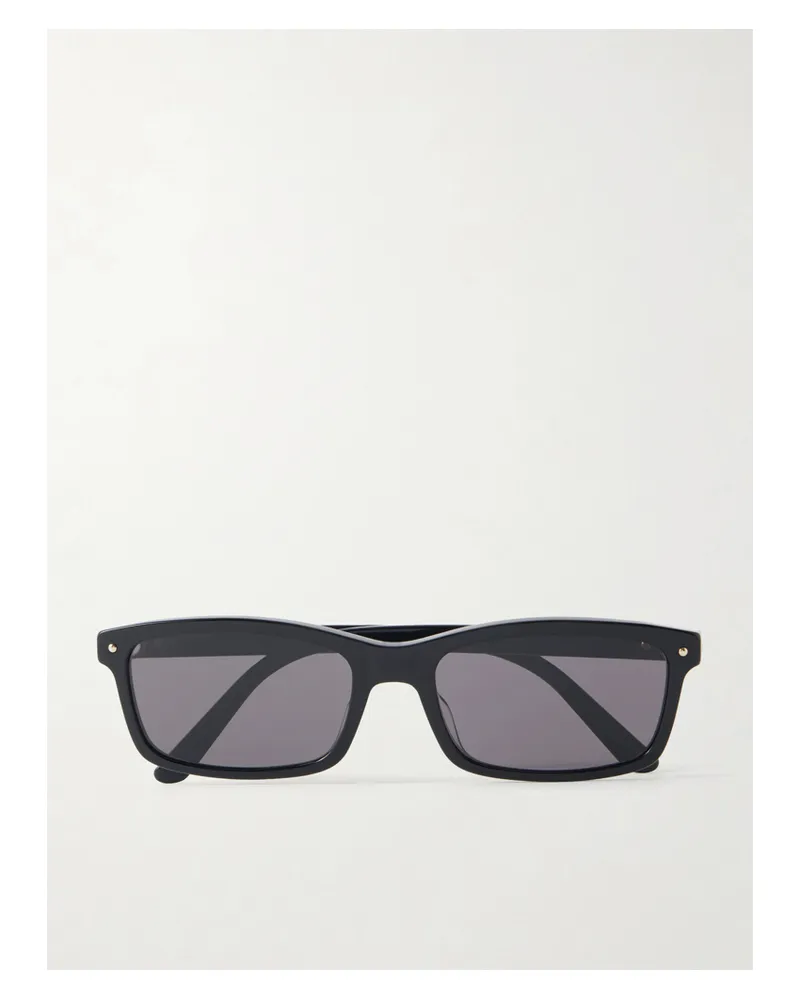 Dior Petit Cd S1i Rectangular-frame Acetate Sunglasses - Black Black