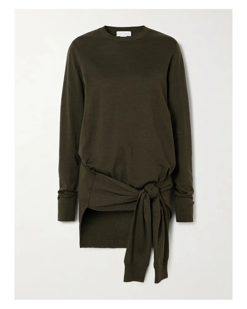 Stella McCartney Mehrlagiger Wollpullover Zum Binden - Grün Grün
