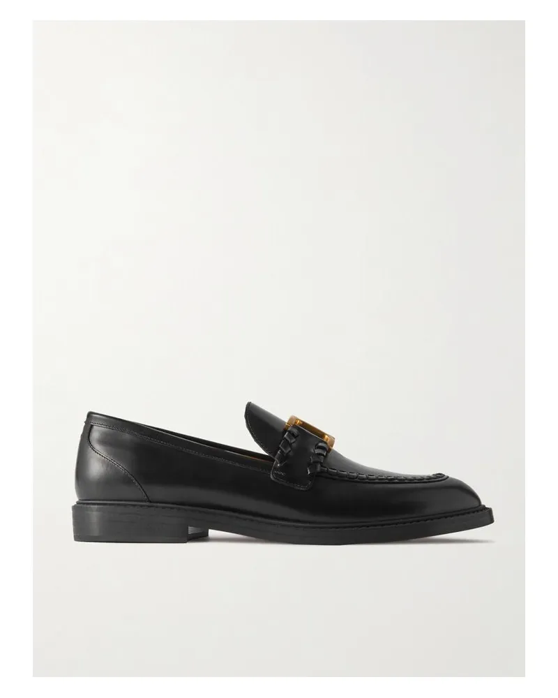 Chloé Marcie Loafers Aus Leder Mit Verzierungen - Schwarz Schwarz