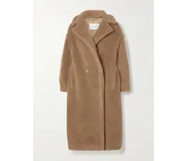 Teddy Bear Icon Oversized Camel Hair And Silk-blend Coat - Brown