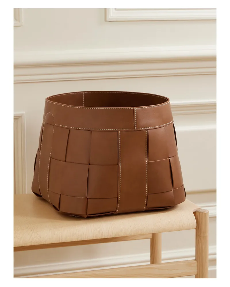 Ralph Lauren Home Hailey Kleiner Korb Aus Geflochtenem Leder - Braun Braun