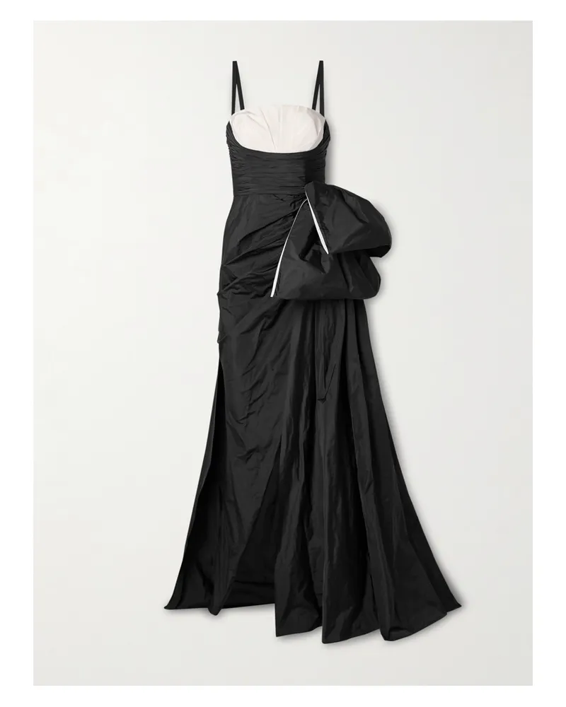 Zuhair Murad Robe Aus Taft Aus Einer Seidenmischung Mit Schleife - Schwarz Schwarz