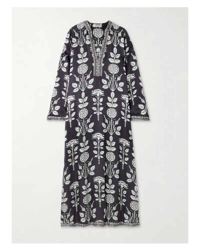 Emporio Sirenuse Jenna Kaftan Aus Bedrucktem Seiden-voile - Mehrfarbig Mehrfarbig