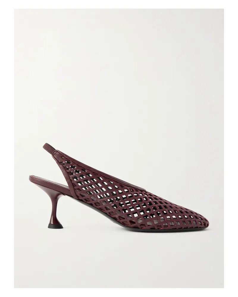 Proenza Schouler Tee Slingback-pumps Aus Leder Mit Cut-outs - Burgunder Burgunder