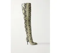 Colt Snake-effect Leather Over-the-knee Boots - Animal print