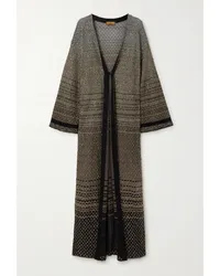 Missoni Cardigan aus Gestreiftem Metallic-häkelstrick Mehrfarbig