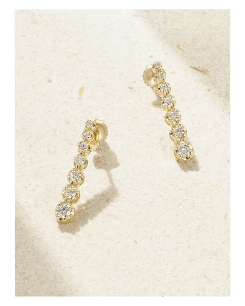 Jennifer Meyer Mini Graduated Ohrringe Aus 18 Karat Gold Mit Diamanten Gold