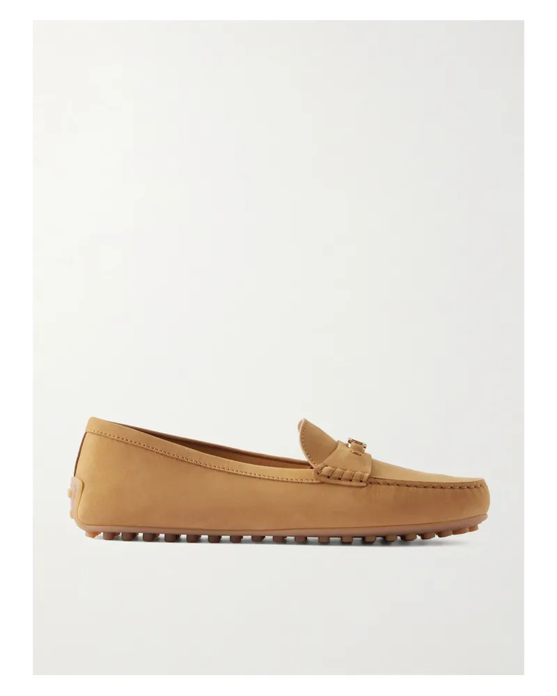 TOD'S Gomma 10l Suede Loafers - Brown Brown