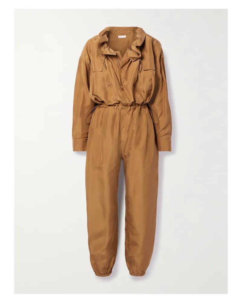 Ulla Johnson Aida Jumpsuit Aus Seidentaft - Braun Braun