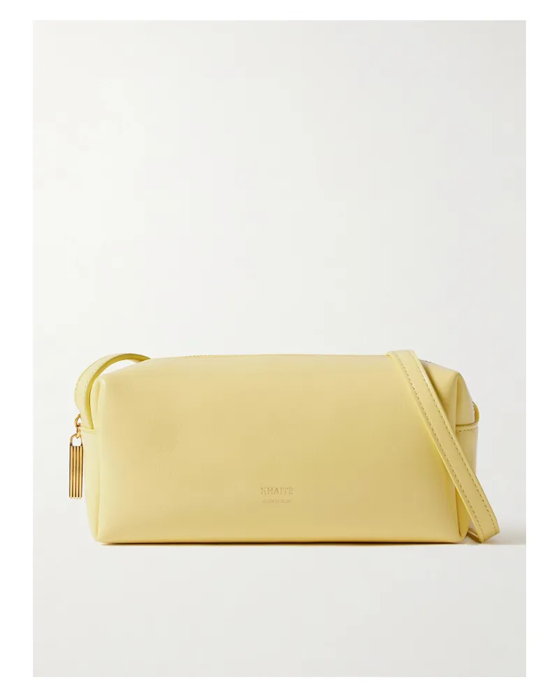 KHAITE Kye Glossed-leather Shoulder Bag - Yellow Yellow