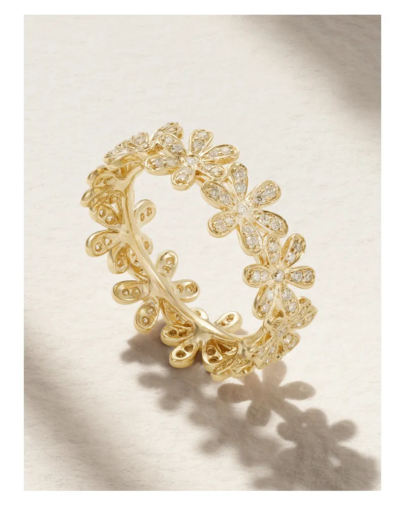 Sydney Evan Daisy Eternity Ring Aus 14 Karat Gold Mit Diamanten Gold