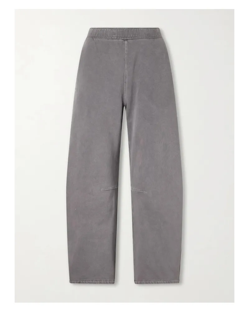 Citizens of humanity Miro Cotton-jersey Barrel-leg Track Pants - Gray Gray