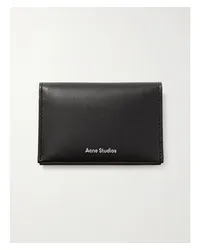 Acne Studios Portemonnaie aus Leder mit Print Schwarz