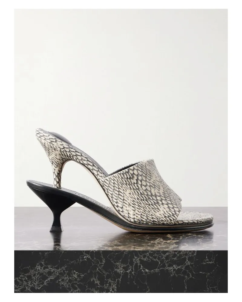 Jacquemus The Double Mules Aus Leder Mit Schlangeneffekt - Animal-Print Animal-print