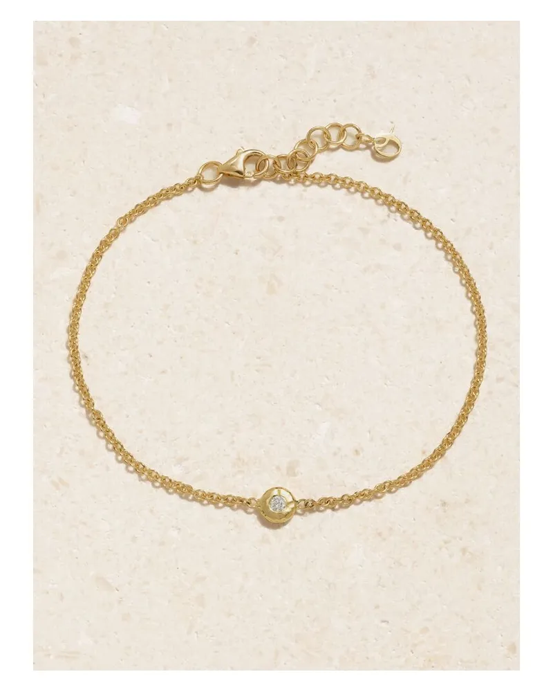 Octavia Elizabeth Net Sustain Nesting Gem Armband Aus Recyceltem 18 Karat Gold Mit Diamant Gold