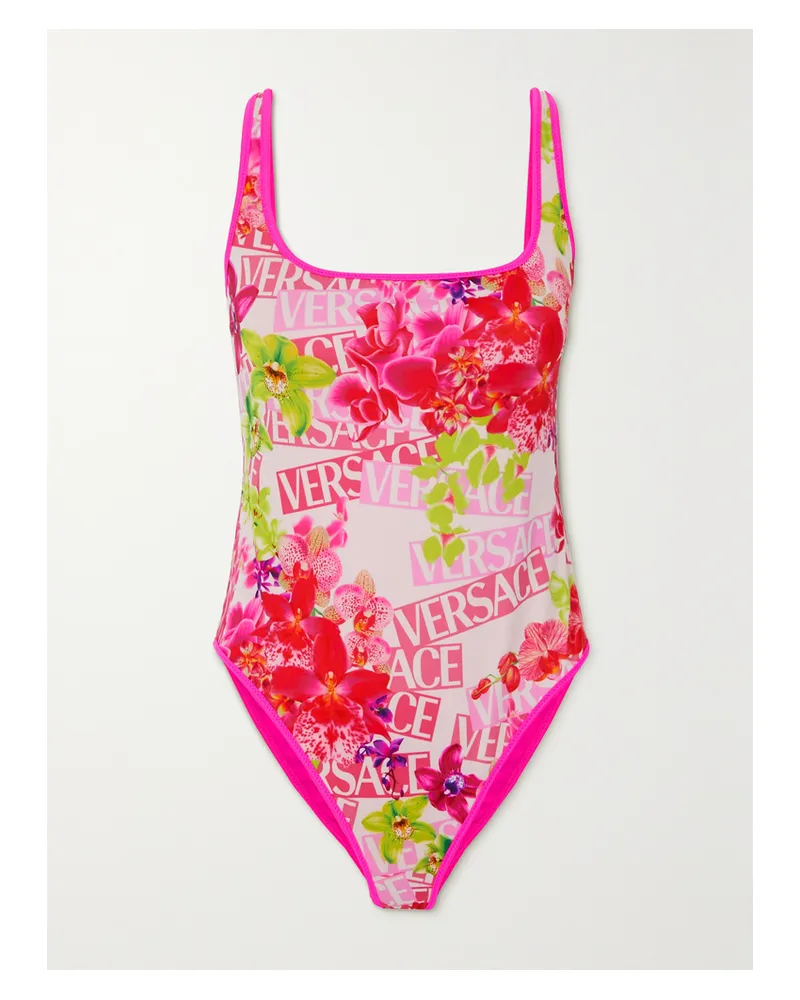 Versace Bedruckter Badeanzug - Pink Pink