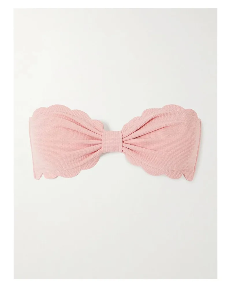 Marysia Antibes Bikini-oberteil Aus Recyceltem Seersucker - Pink Pink