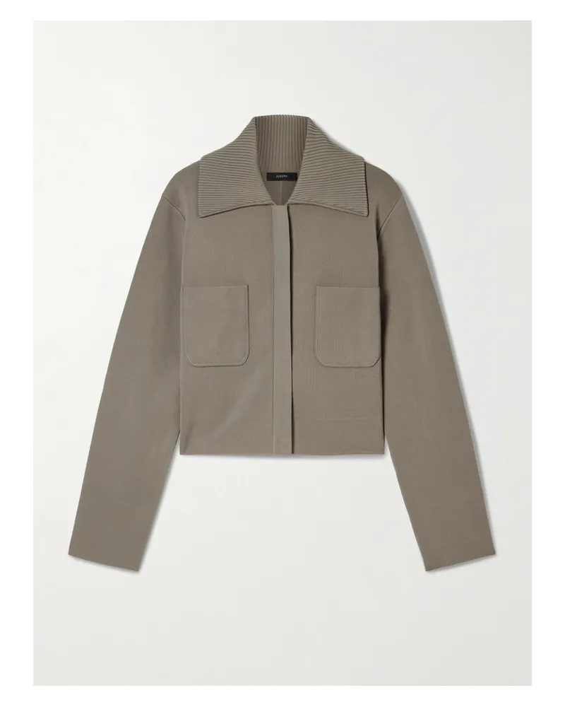 Joseph Milano Verkürzte Jacke Aus Stretch-strick - Neutral Neutral