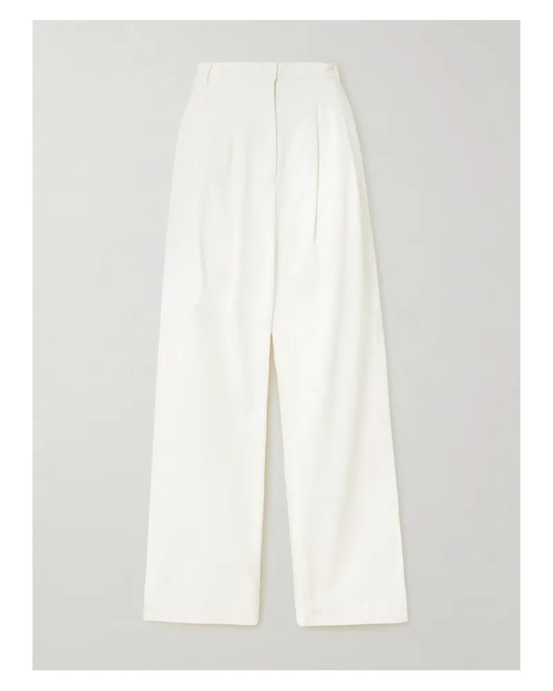 TOVE Liza Bundfaltenhose Mit Weitem Bein Aus Biobaumwolle - Weiß Weiß