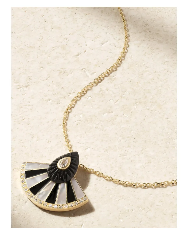L’Atelier Nawbar Bond Street Kette Aus 18 Karat Gold Mit Mehreren Steinen Gold