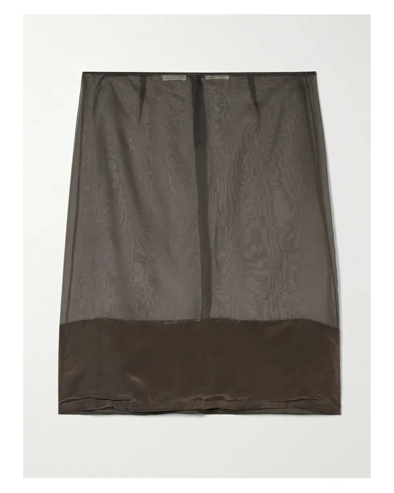 Calvin Klein Mabel Rock Aus Organza Mit Satinbesatz - Braun Braun