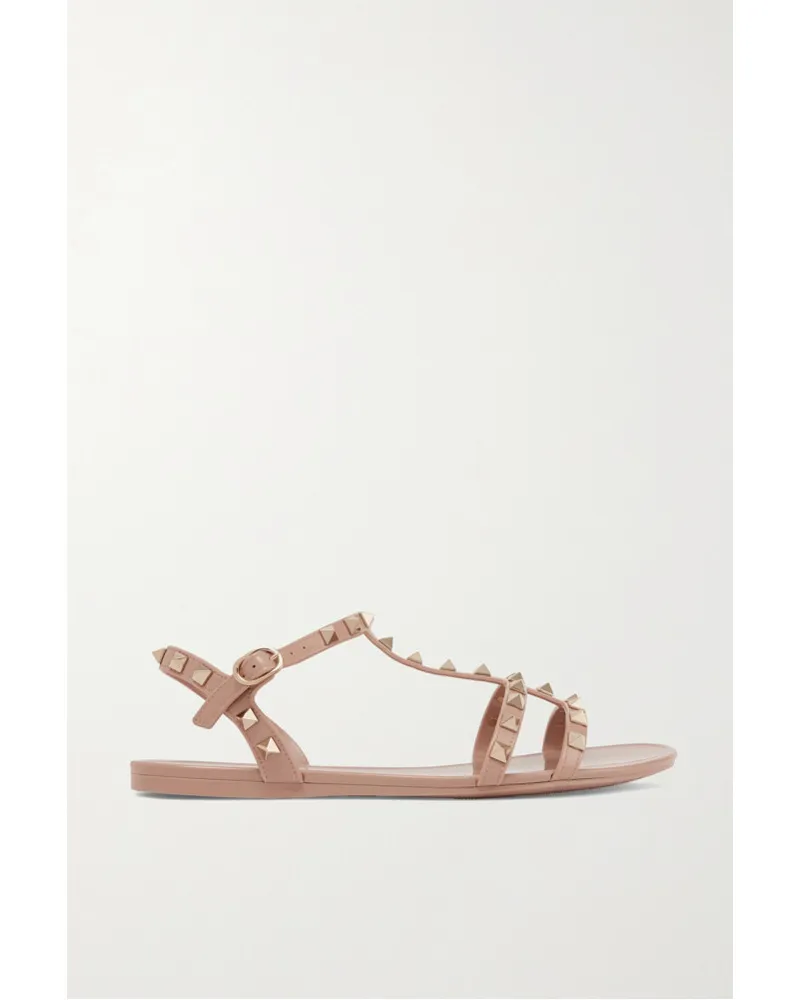 Valentino Garavani Rockstud Sandalen aus Gummi Pink